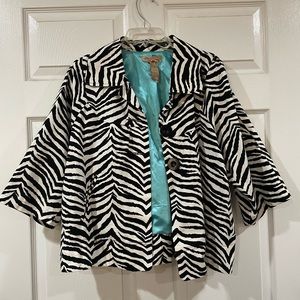 Zebra print coat